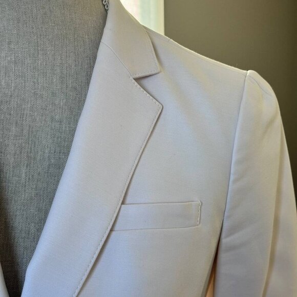 BANANA REPUBLIC Women’s Classy Cream Stretchy Blazer Jacket - Size 4P - Picture 4 of 7